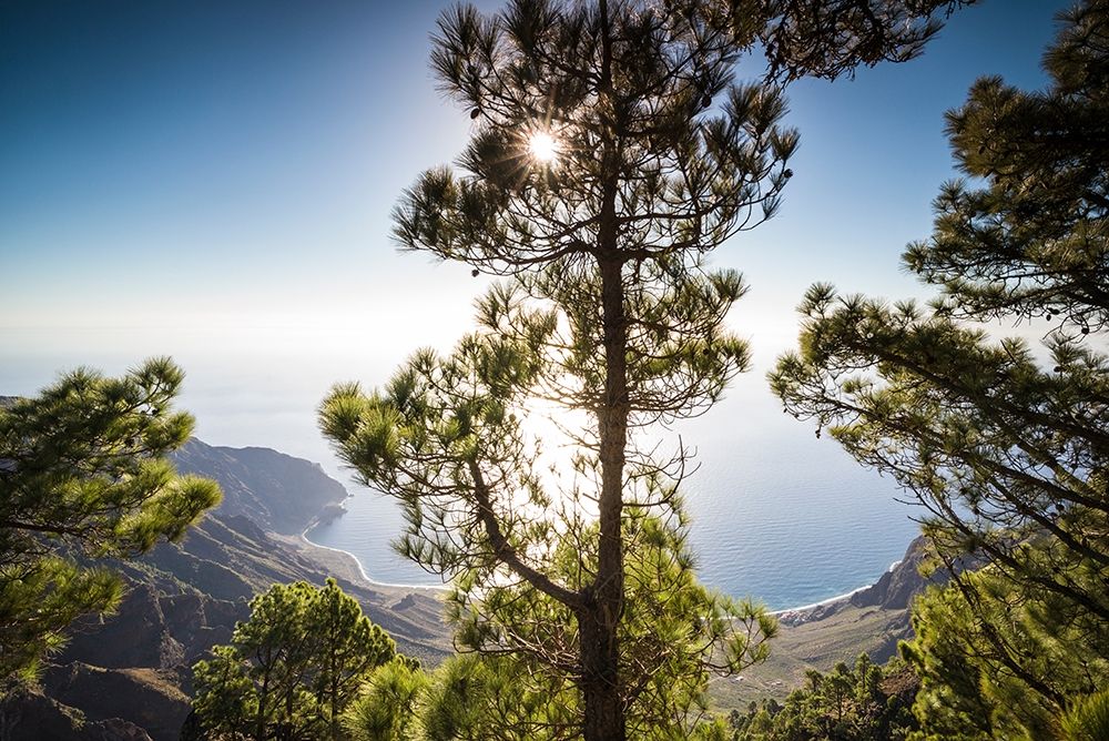 Canary Islands-El Hierro Island-Mirador de las Playas-elevated view of the east coast art print by Walter Bibikow for $57.95 CAD