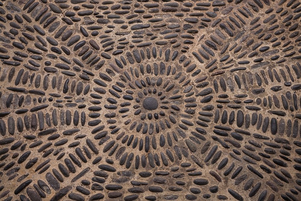 Canary Islands-Tenerife Island-Garachico-Iglesia de Santa Ana church-floor pattern art print by Walter Bibikow for $57.95 CAD