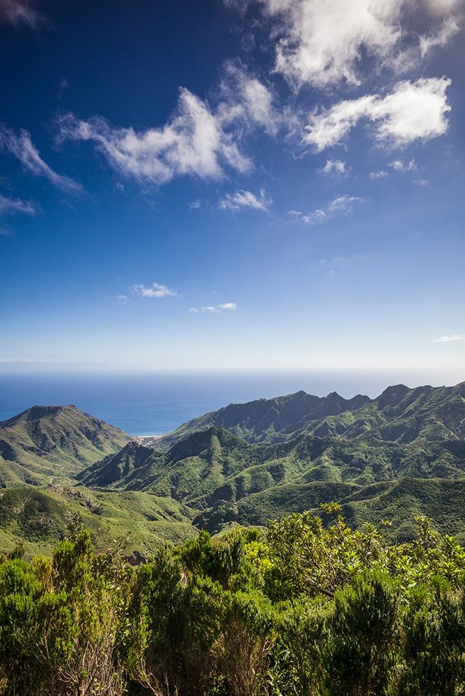 Canary Islands-Tenerife Island-northeast-La Cumbrilla-view of the Anaga Mountains art print by Walter Bibikow for $57.95 CAD