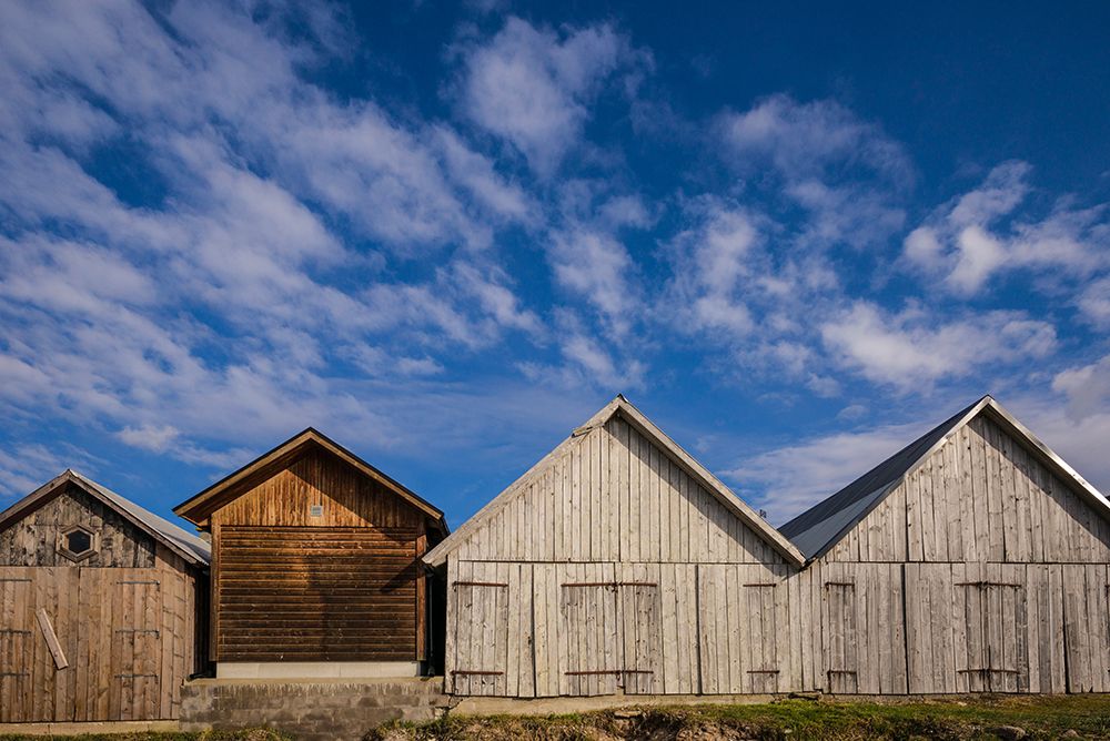 Sweden-Gotland Island-Djupvik-fishing shacks art print by Walter Bibikow for $57.95 CAD