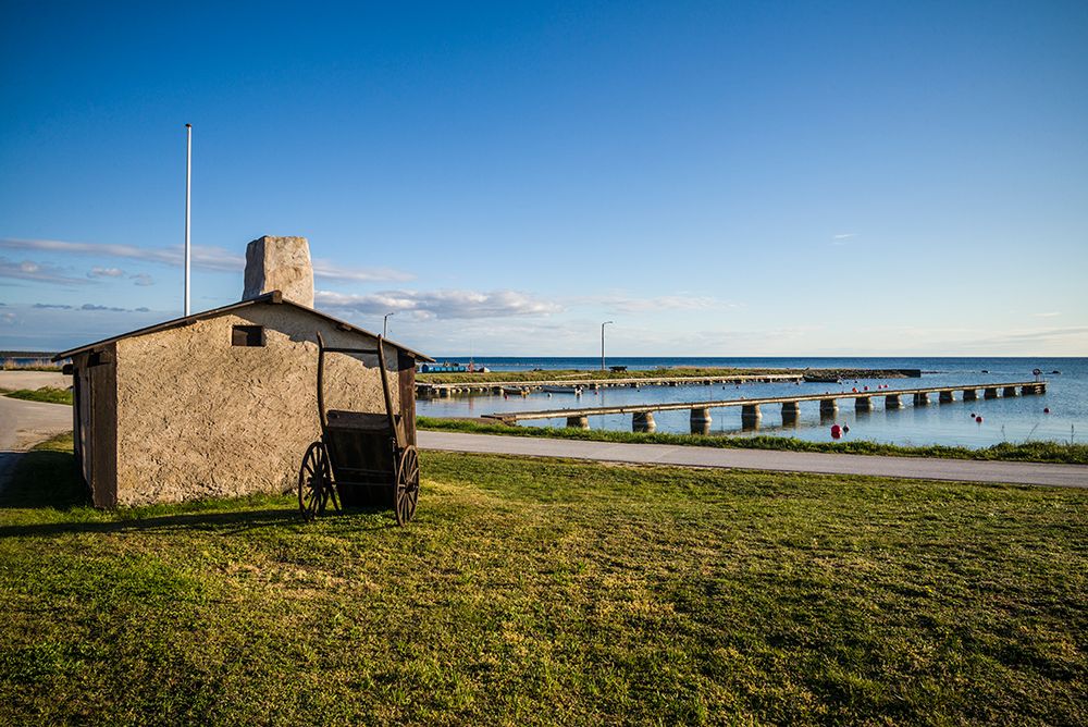 Sweden-Gotland Island-Gnisvard-fishing shack art print by Walter Bibikow for $57.95 CAD