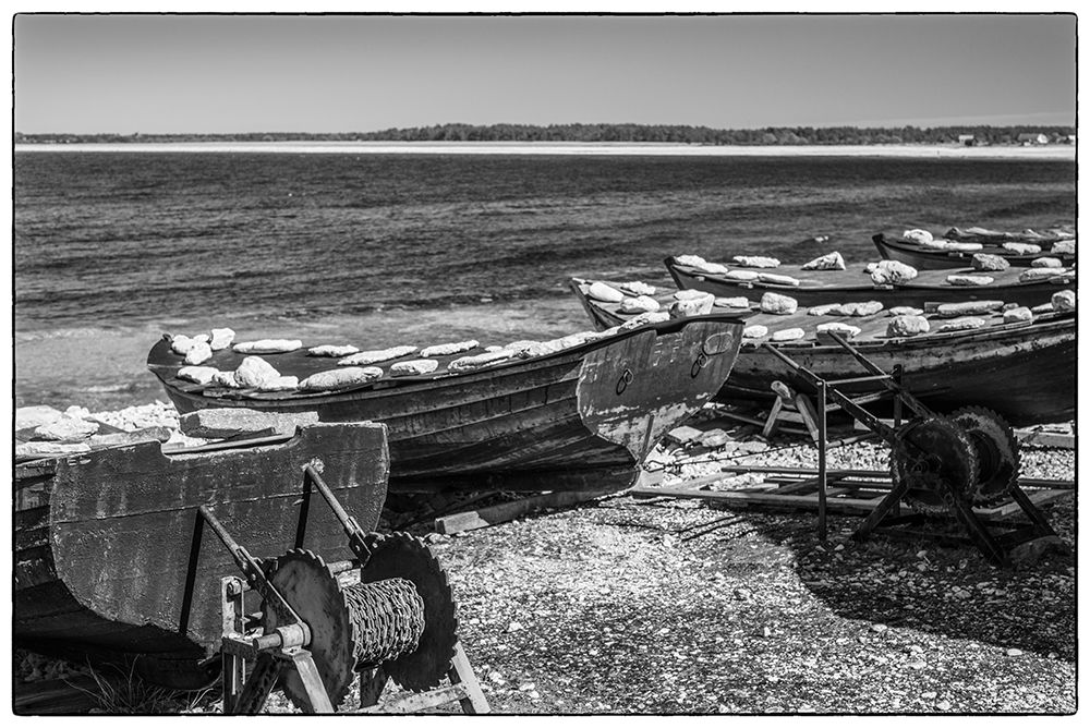 Sweden-Faro Island-Kursviken-coastal farmers fishing boats art print by Walter Bibikow for $57.95 CAD