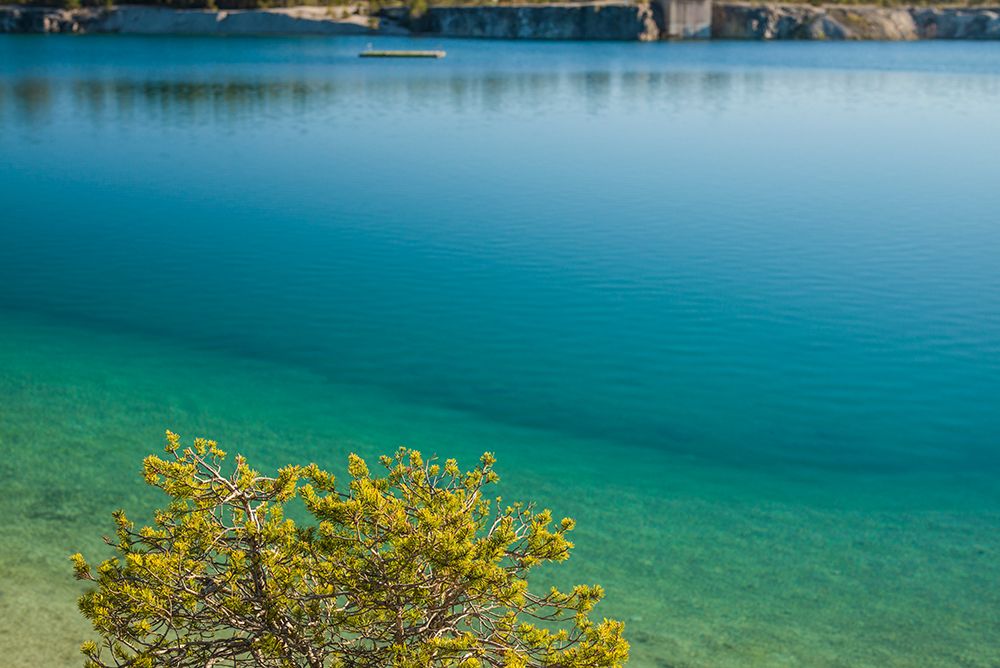 Sweden-Gotland Island-Labro-Bla Lagunen-Blue Lagoon-natural swimming area in former chalk quarry wi art print by Walter Bibikow for $57.95 CAD