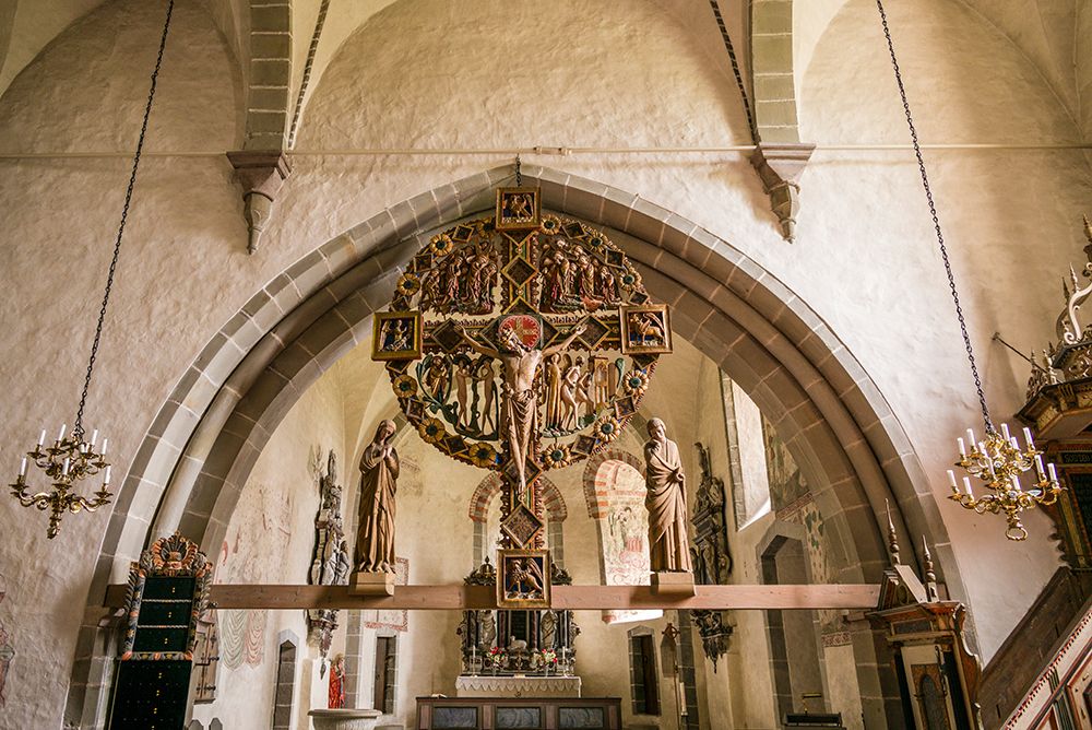 Sweden-Gotland Island-Oja-Oja church-crucifix art print by Walter Bibikow for $57.95 CAD