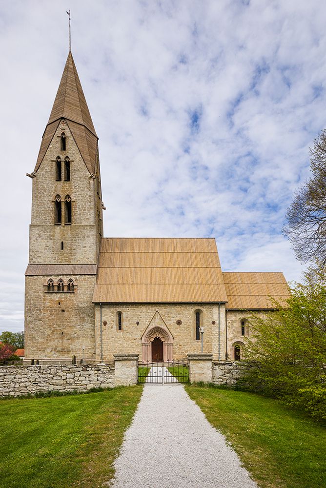 Sweden-Gotland Island-Oja-Oja church-exterior art print by Walter Bibikow for $57.95 CAD
