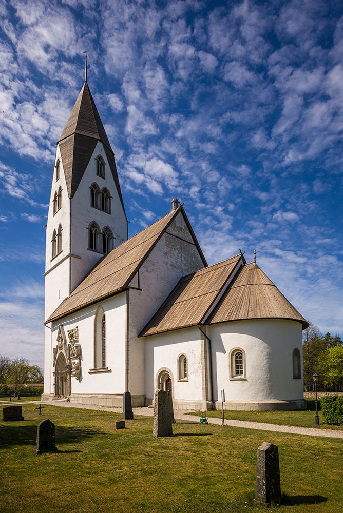 Sweden-Gotland Island-Stanga-Stanga church-exterior art print by Walter Bibikow for $57.95 CAD