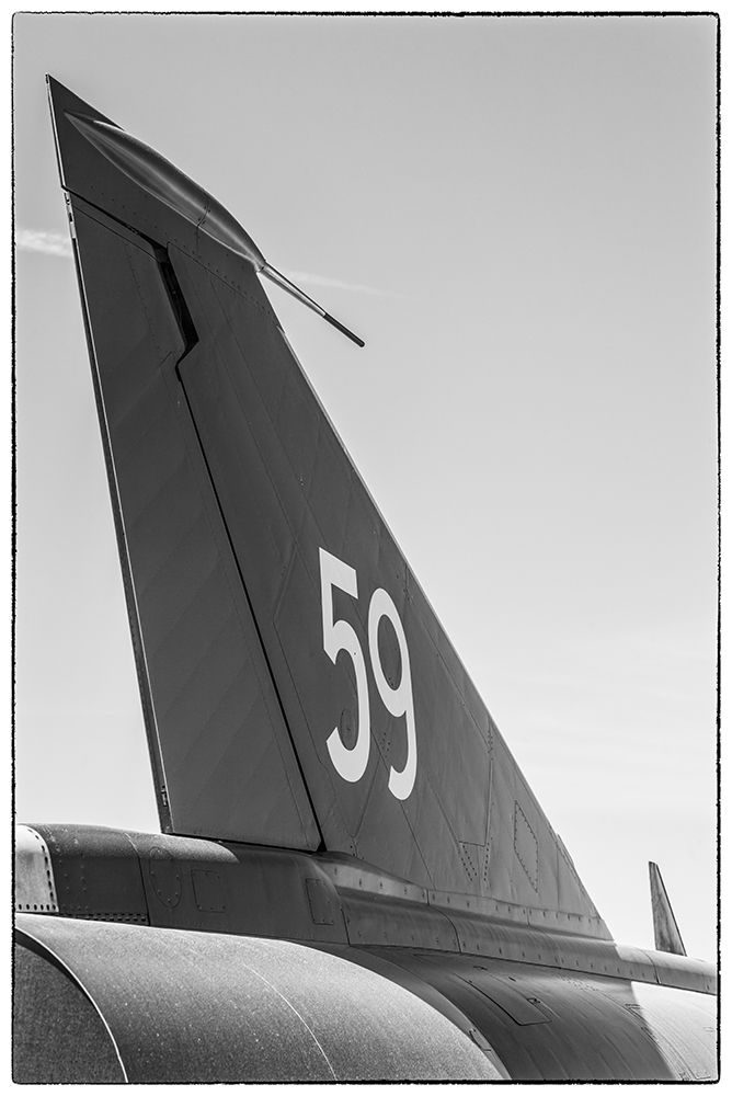 Sweden-Southeastern Sweden-Nykoping-F11 reconnaissance aircraft-F11 Museum-tail fin art print by Walter Bibikow for $57.95 CAD