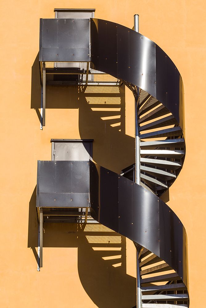 Sweden-Norrkoping-early Swedish industrial town-circular staircase art print by Walter Bibikow for $57.95 CAD