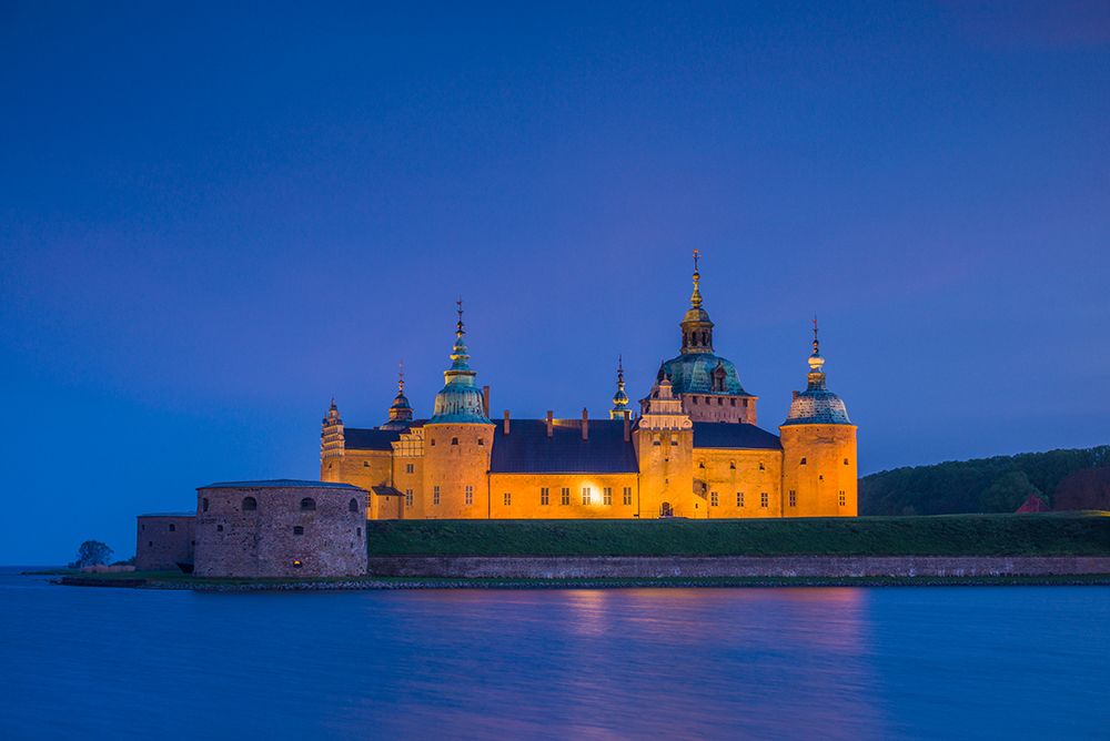 Sweden-Kalmar-Kalmar Slott castle-dusk art print by Walter Bibikow for $57.95 CAD