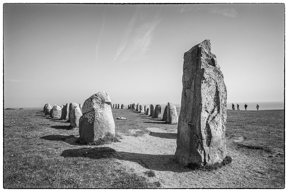 Southern Sweden-Kaseberga-Ales Stenar-Ales Stones-early peoples ritual site-600 AD art print by Walter Bibikow for $57.95 CAD
