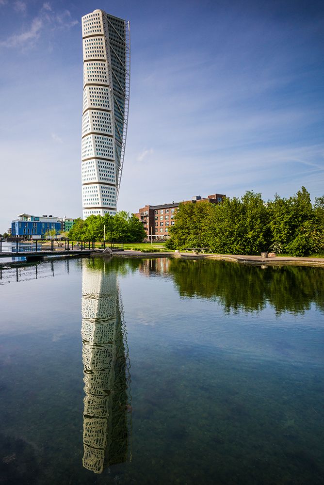 Sweden-Scania-Malmo-Turning Torso building-designed by architect Santiago Calatrava-2005 art print by Walter Bibikow for $57.95 CAD