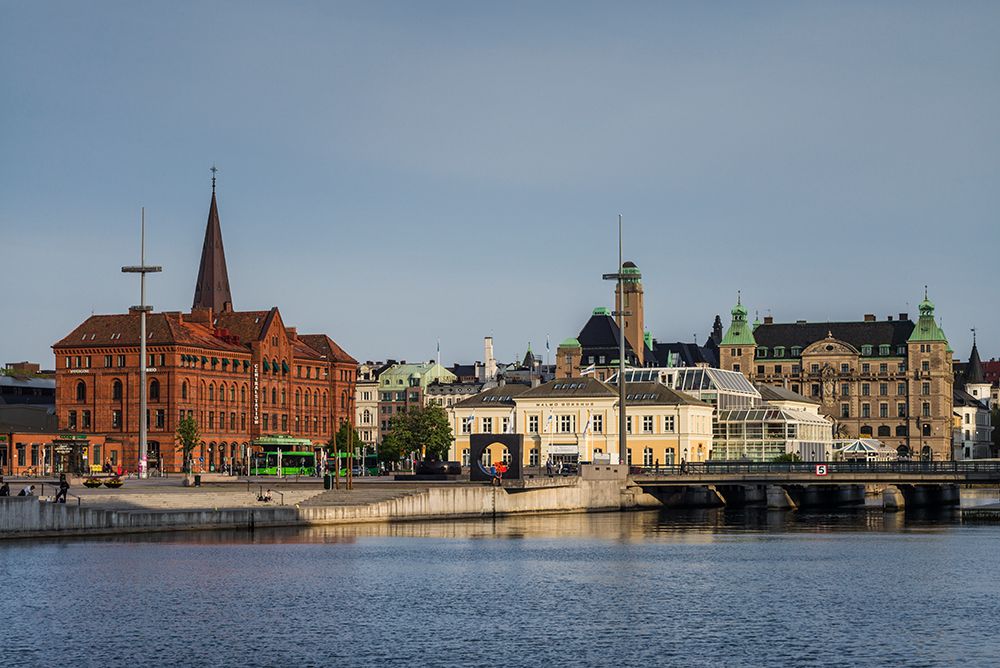 Sweden-Scania-Malmo-Inre Hamnen inner harbor art print by Walter Bibikow for $57.95 CAD