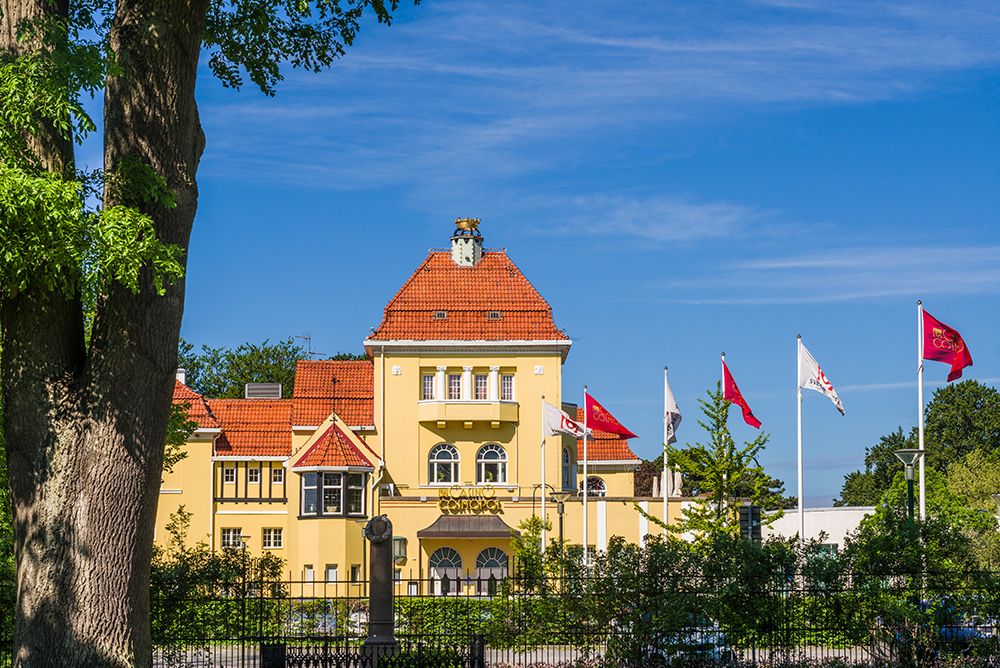 Sweden-Scania-Malmo-Kungsparken park-Casino-exterior art print by Walter Bibikow for $57.95 CAD