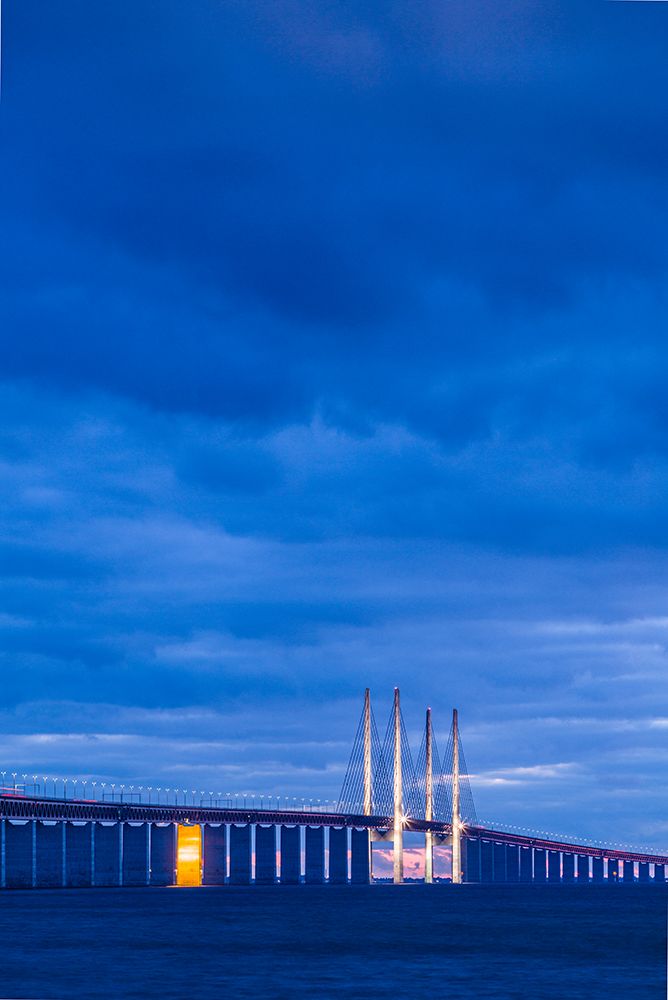 Sweden-Scania-Malmo-Oresund Bridge-longest cable-tied bridge in Europe-linking Sweden and Denmark-d art print by Walter Bibikow for $57.95 CAD