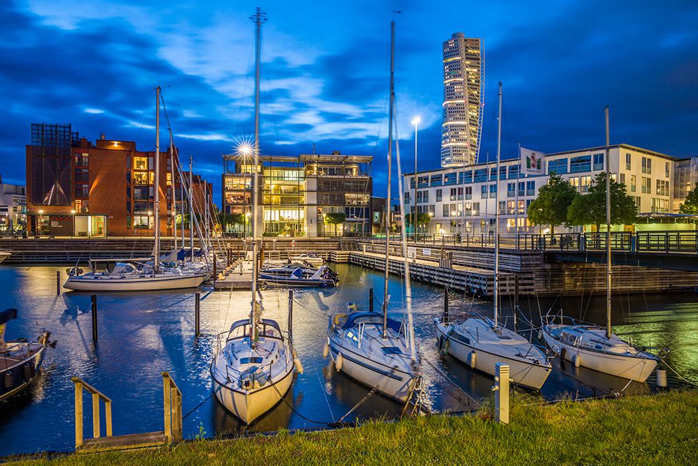 Sweden-Scania-Malmo-Turning Torso building-designed by architect Santiago Calatrava-2005 with Vastr art print by Walter Bibikow for $57.95 CAD