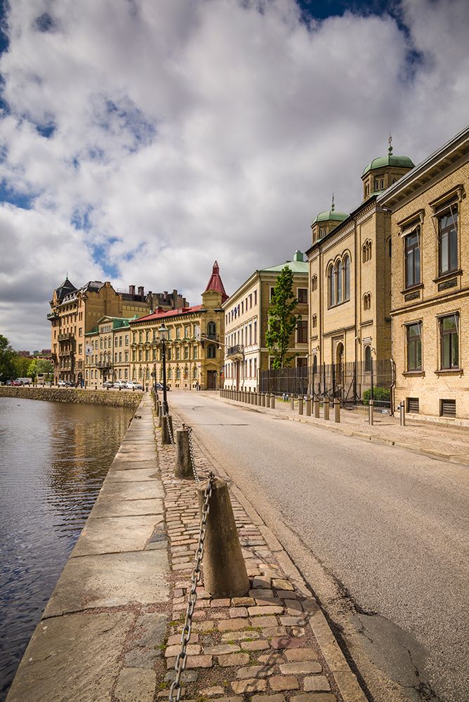 Sweden-Vastragotland and Bohuslan-Gothenburg-Stora Nygatan street art print by Walter Bibikow for $57.95 CAD
