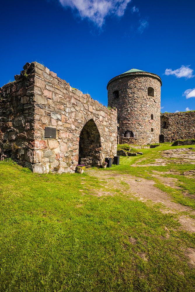 Sweden-Bohuslan-Kungalv-14th century medieval fortress-Bohus Fastning art print by Walter Bibikow for $57.95 CAD