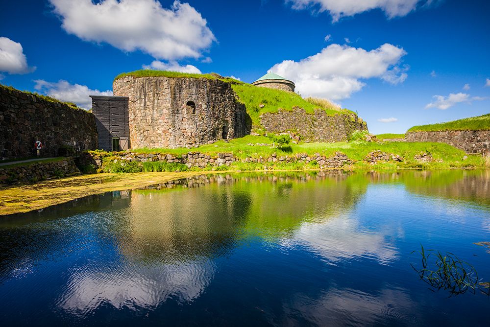 Sweden-Bohuslan-Kungalv-14th century medieval fortress-Bohus Fastning art print by Walter Bibikow for $57.95 CAD