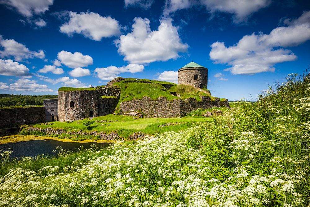 Sweden-Bohuslan-Kungalv-14th century medieval fortress-Bohus Fastning art print by Walter Bibikow for $57.95 CAD