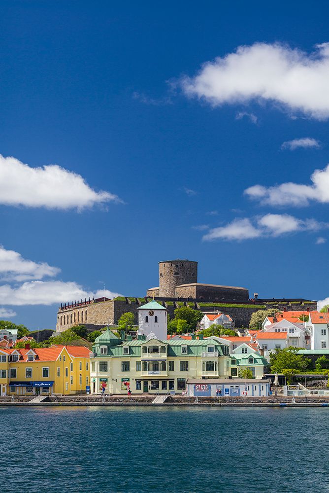 Sweden-Bohuslan-Marstrand-island town view with the 17th century Carlsten fortress art print by Walter Bibikow for $57.95 CAD