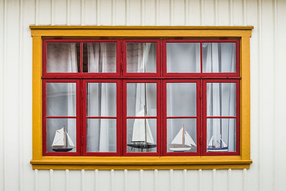 Sweden-Bohuslan-Fjallbacka-village house detail art print by Walter Bibikow for $57.95 CAD