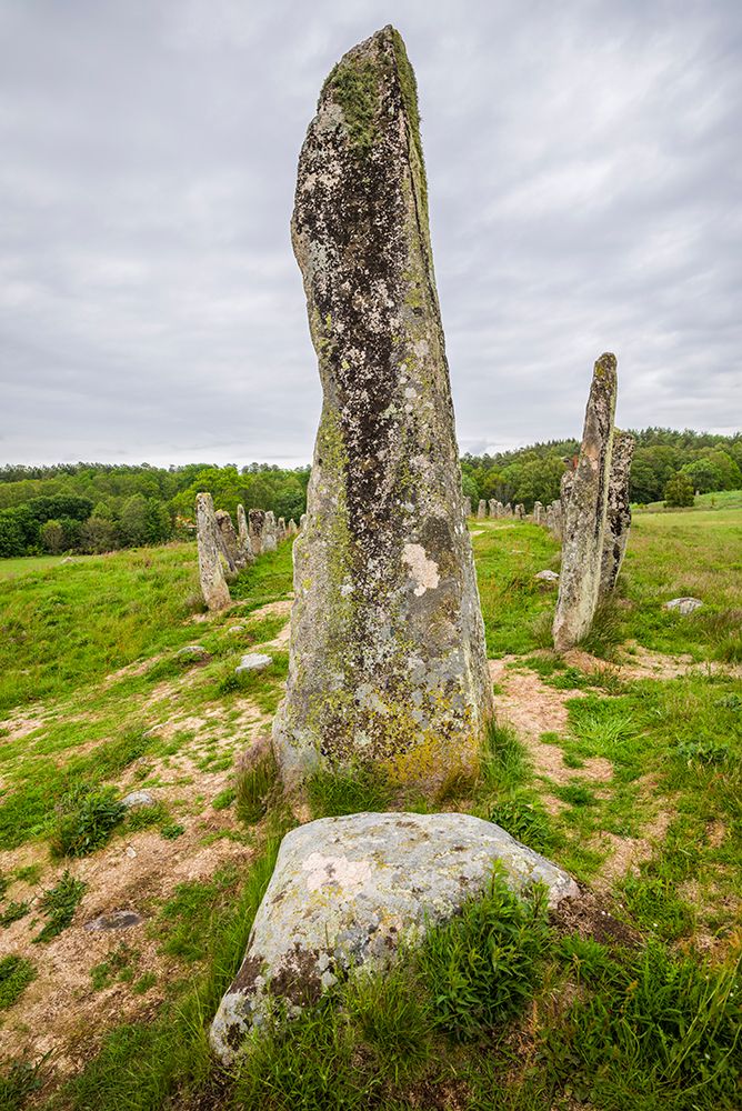Sweden-Bohuslan-Blomsholm-Blomsholmsskeppet-stone ship circle-Iron-age burial ground-400-600 AD art print by Walter Bibikow for $57.95 CAD