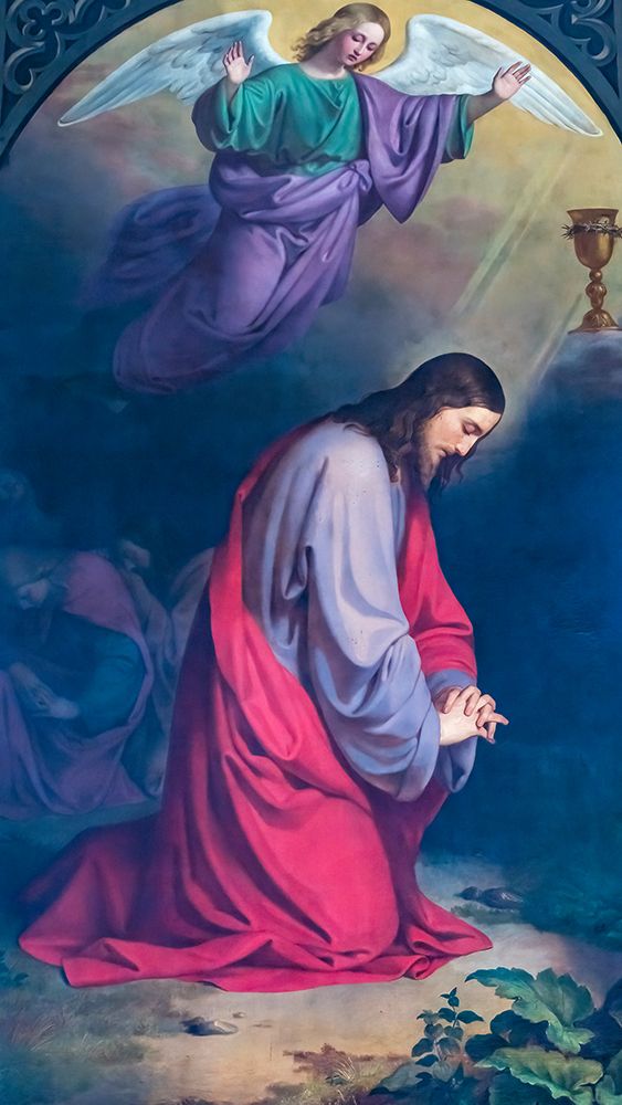 Garden of Gethsemane painting St. Peters Chapel-Lucerne-Switzerland. Oldest Church in Lucerne. art print by William Perry for $57.95 CAD