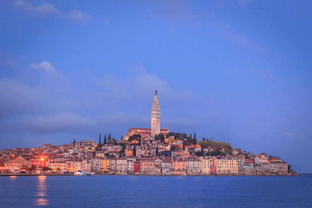 Europe-Croatia-Rovinj-Ocean view of town at sunset art print by Jaynes Gallery for $57.95 CAD