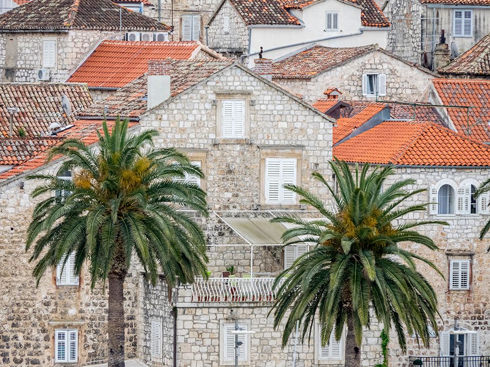 Croatia-Hvar. Houses on hillside. art print by Julie Eggers for $57.95 CAD