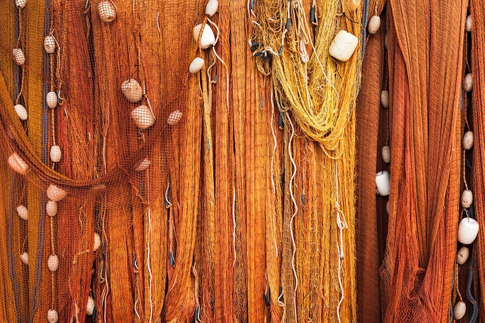 Fishing nets drying in the sun-Sipanska Luka-Sipan Island-Dalmatian Coast-Croatia art print by Russ Bishop for $57.95 CAD