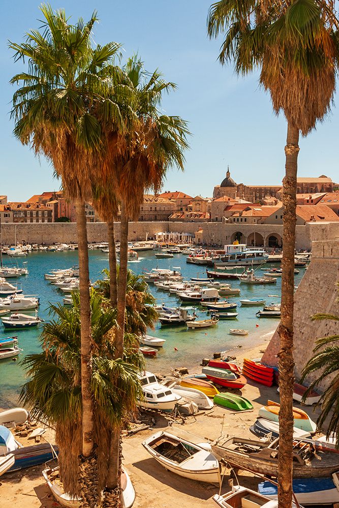 View of boats in Old Port-Dalmatian Coast-Adriatic Sea-Croatia-Eastern Europe art print by Tom Haseltine for $57.95 CAD