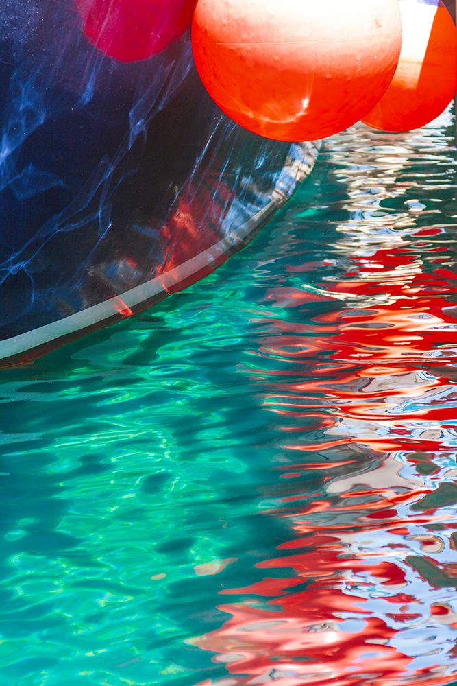 Boat buoys reflect in the water of the Adriatic Sea-Kolocep Island-Croatia art print by Tom Haseltine for $57.95 CAD
