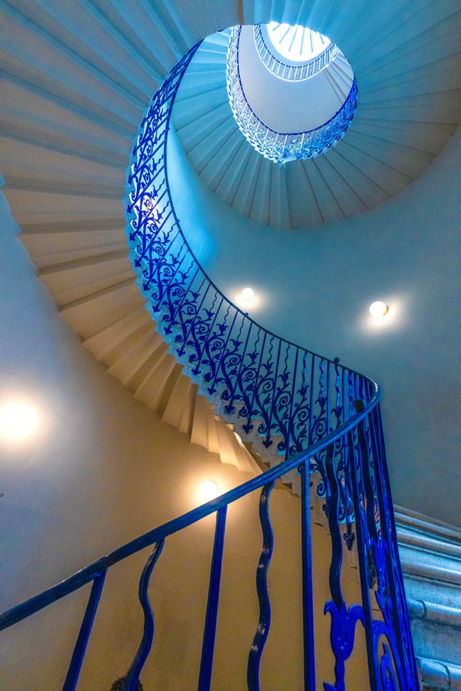 United Kingdom, England, Greenwich. Looking up at Tulip Stairs in Queens House. art print by Jaynes Gallery for $57.95 CAD
