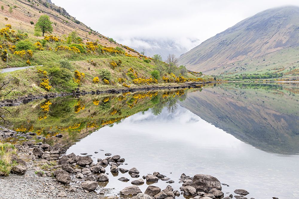 Wasdale Head, Seascale, Cumbria, England. Reflections on Wast Water lake in Lake District NP. art print by Emily M. Wilson for $57.95 CAD