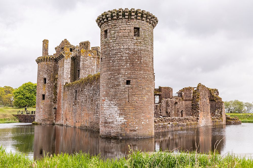 Dumfries, Dumfries and Galloway, Scotland. The 13th century ruins of Caerlaverock Castle. art print by Emily M. Wilson for $57.95 CAD