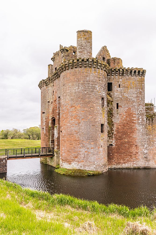 Dumfries, Dumfries and Galloway, Scotland. The 13th century ruins of Caerlaverock Castle. art print by Emily M. Wilson for $57.95 CAD