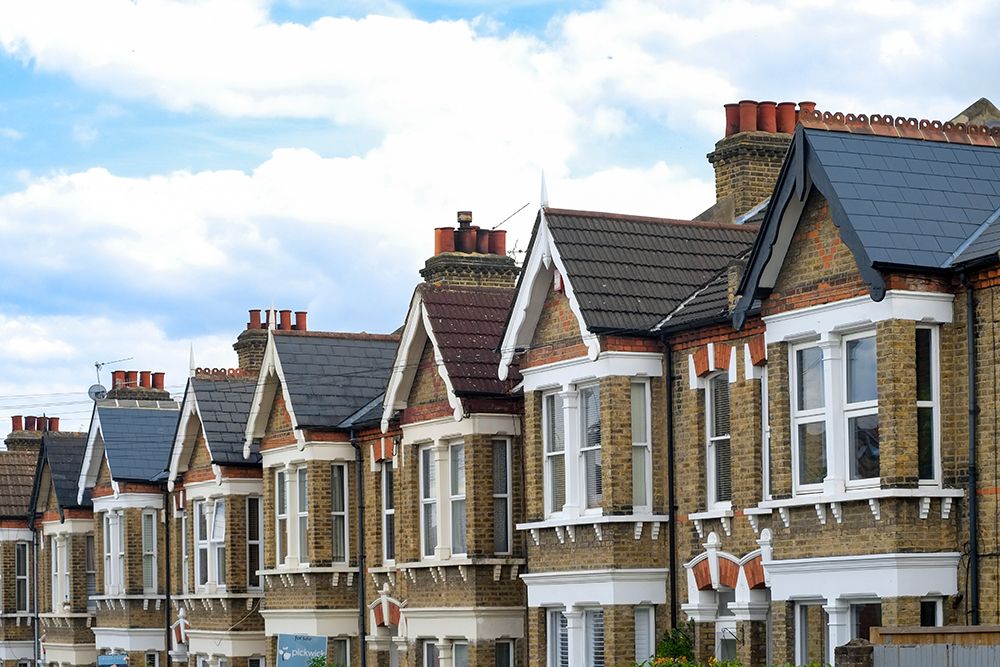 London, England, Great Britain. Typical English row houses. art print by Julien McRoberts for $57.95 CAD