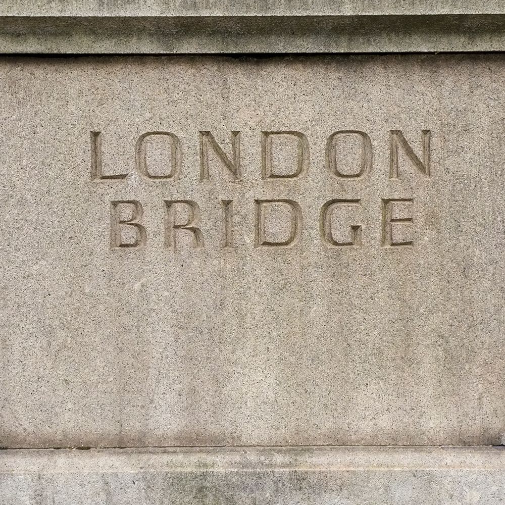 London, England, Great Britain. London Bridge sign. art print by Julien McRoberts for $57.95 CAD
