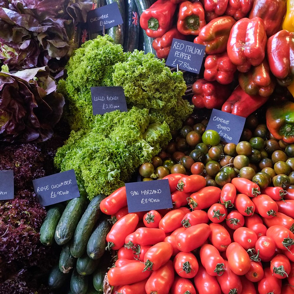 London, England, Great Britain. Borough Hall Market, fresh food, vendors and produce market. art print by Julien McRoberts for $57.95 CAD