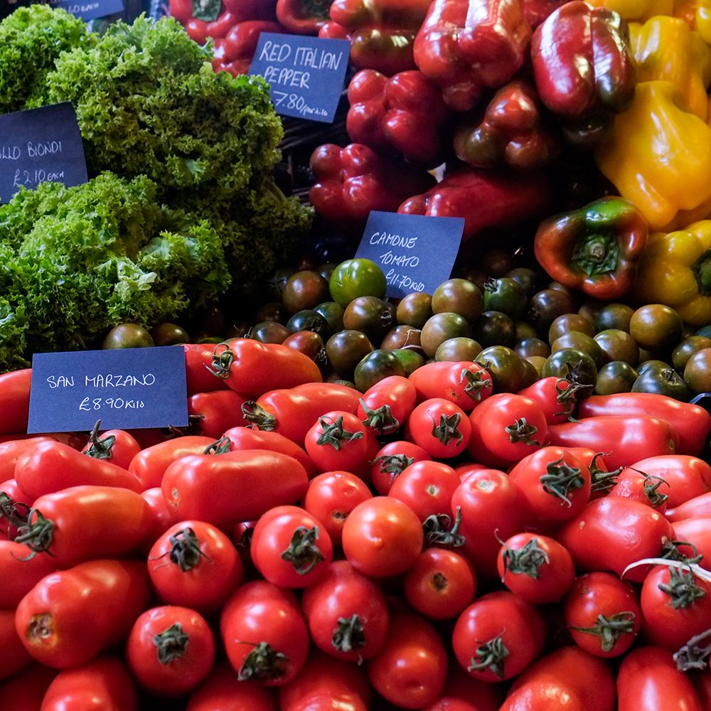 London, England, Great Britain. Borough Hall Market, fresh food, vendors and produce market. art print by Julien McRoberts for $57.95 CAD