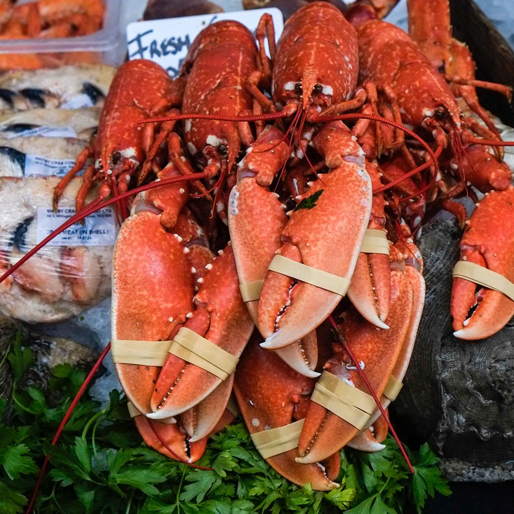 London, England. Borough Hall Market, fresh food, vendors and produce market. art print by Julien McRoberts for $57.95 CAD