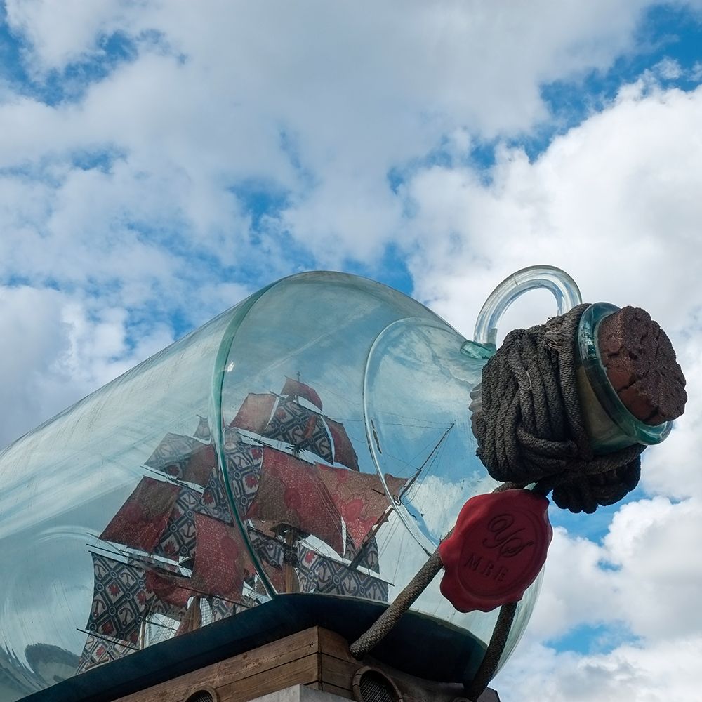 London, England, Great Britain. Very large bottle with ship inside. art print by Julien McRoberts for $57.95 CAD