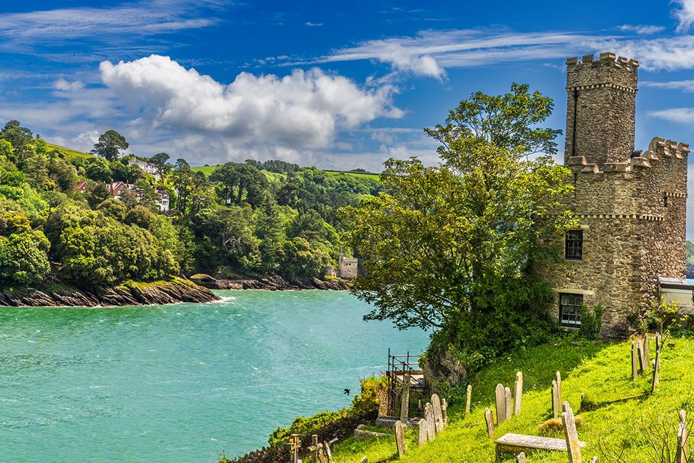 Graves Castle, Dartmouth, Devon, England. Castle built 1300s to protect harbor and River Dart. art print by William Perry for $57.95 CAD