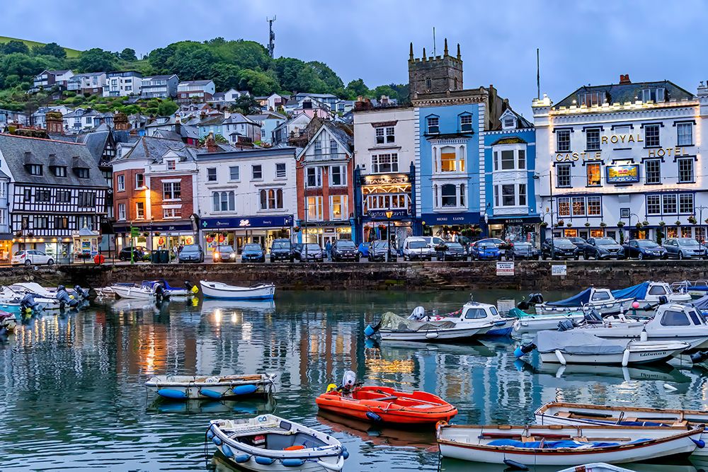 Harbor and marina, Dartmouth, Devon, England. art print by William Perry for $57.95 CAD