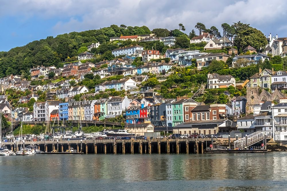 Harbor and town, Dartmouth, Kingswear, Devon, England. art print by William Perry for $57.95 CAD