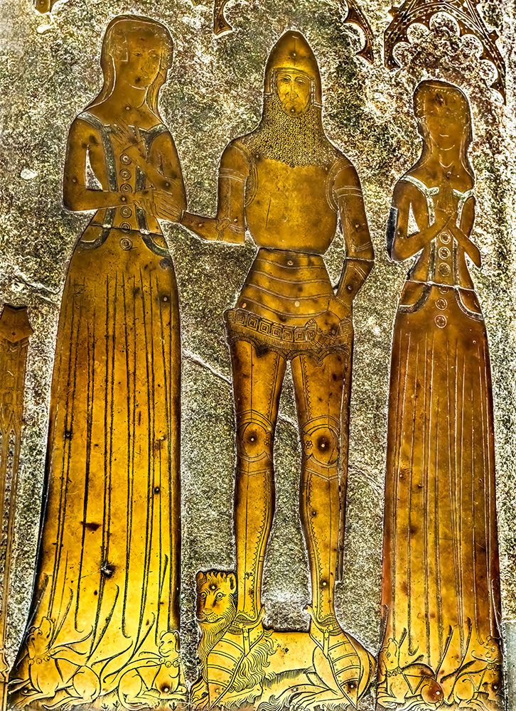Bronze Tomb John Hawley And Wives (died 1408) St. Saviours Church, Dartmouth, Devon, England. art print by William Perry for $57.95 CAD
