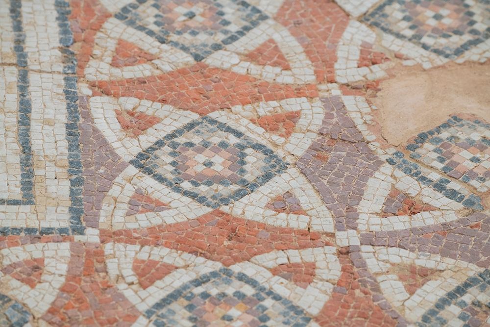 Cyprus-Roman archaeological site of Kourion Detail of ancient mosaic floor art print by Cindy Miller Hopkins for $57.95 CAD