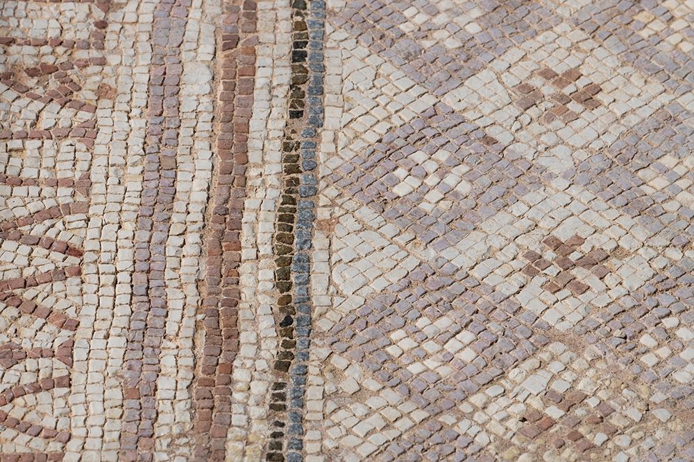 Cyprus-archaeological site of Kourion Detail of ancient mosaic floor art print by Cindy Miller Hopkins for $57.95 CAD