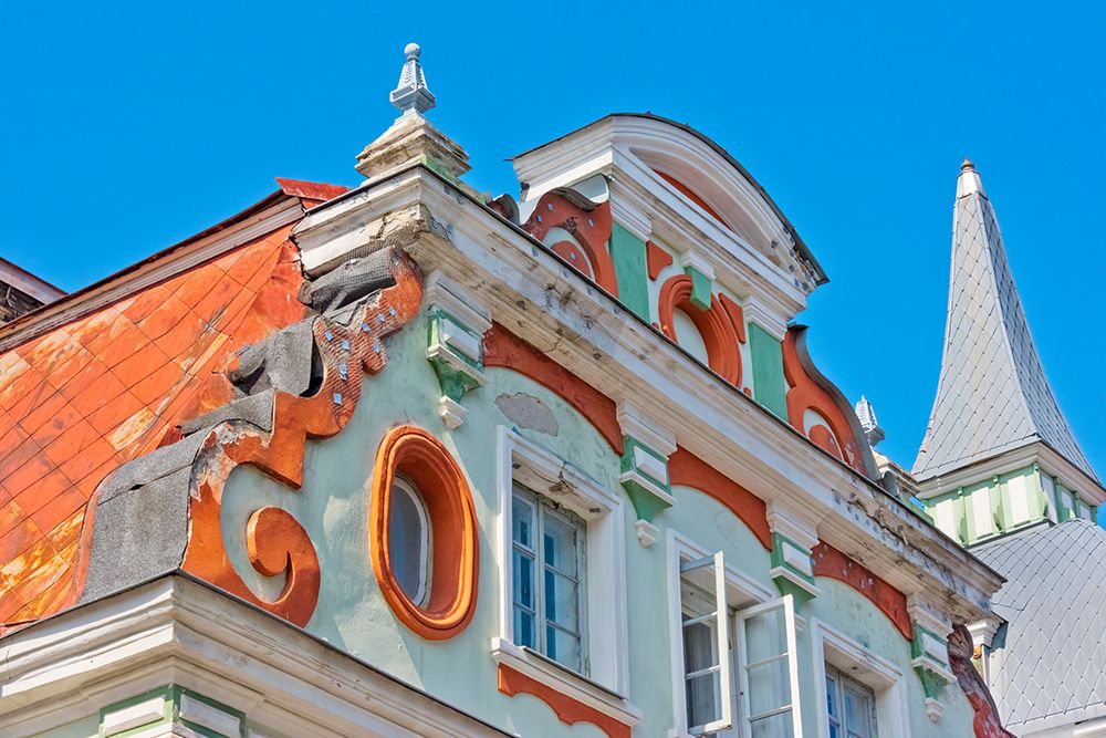 Historic buildings in the old town-Tallinn-Estonia art print by Keren Su for $57.95 CAD