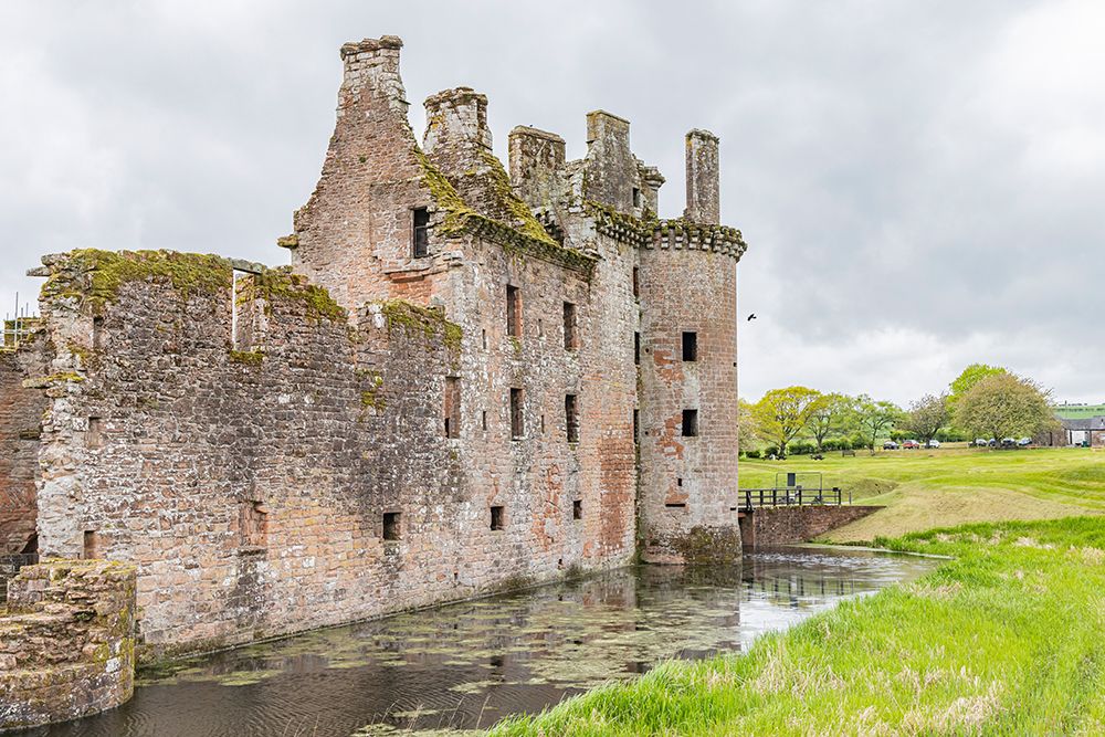 Dumfries, Dumfries and Galloway, Scotland. The 13th century ruins of Caerlaverock Castle. art print by Emily M. Wilson for $57.95 CAD